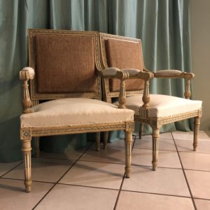 decoration classique, fauteuil Louis XVI, fauteuils à la reine, décoration vintage