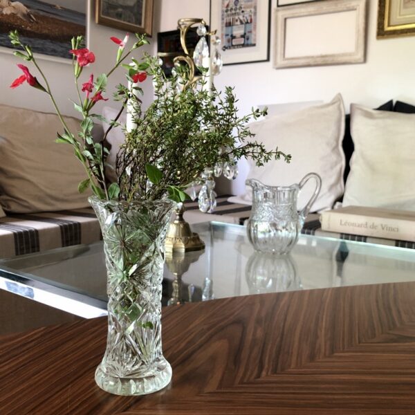 petit vase, décoration vintage, vase en verre, brocante